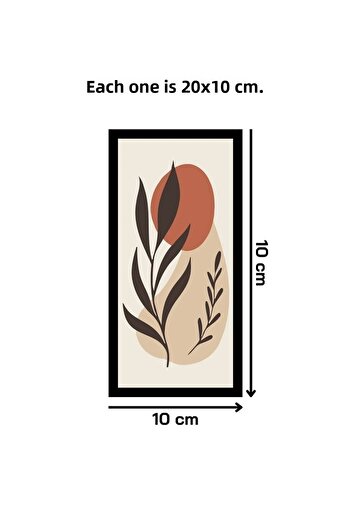 Tooall 7 Piece Bohemian Leaves Wall Decor - Painting Set for Living Room Living Room Bedroom Kitchen Office Entrance