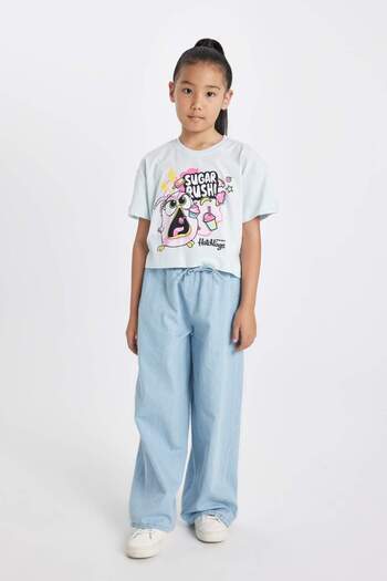 DeFacto Tricou cu mânecă scurtă Hatsune Miku pentru fete C6333A824HS