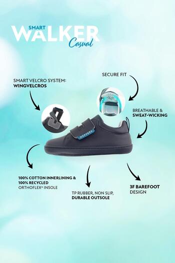 HOPFRÖG Smart Walker Casual Matte Navy Blue Barefoot Kids Shoes