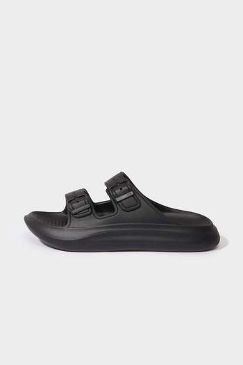 DeFacto Herren-Slipper aus Eva D4280AX24HS – flache Sohle, doppelt gerippt