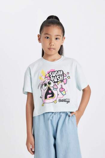 DeFacto Tricou cu mânecă scurtă Hatsune Miku pentru fete C6333A824HS