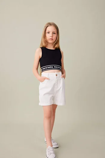 DeFacto Crew Neck Girls' Tank Top - C4719A824SM
