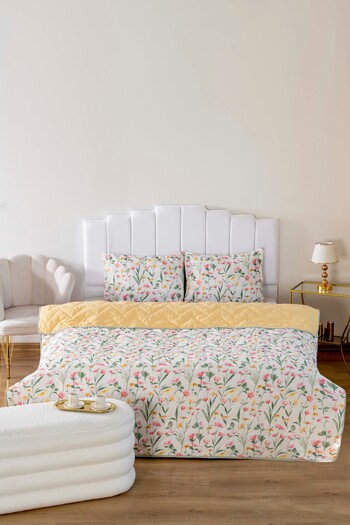 Rivaİstanbul Botanical Quilted Double Cotton Pique & Bedspread