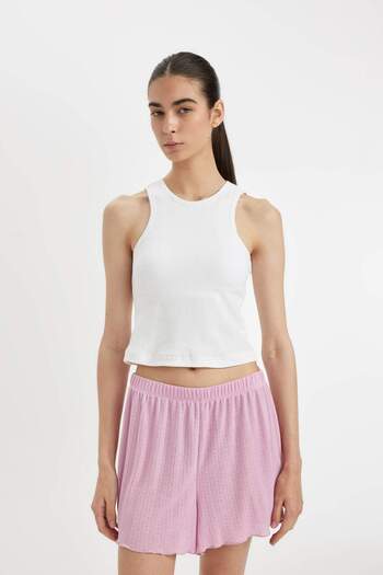 DeFacto Regular Fit Rib Tank-Fall in Love A8963Ax24Hs