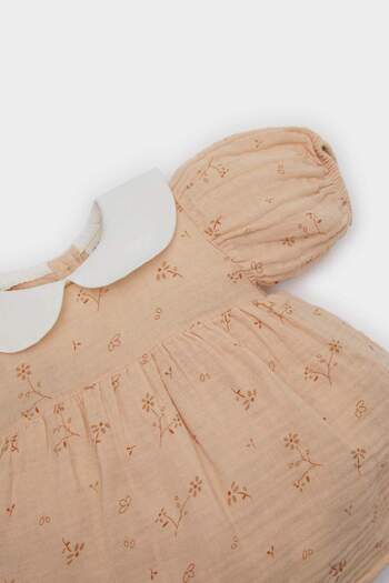 DeFacto Baby Girl Newborn Floral Snap Muslin Dress C5091A524Sm