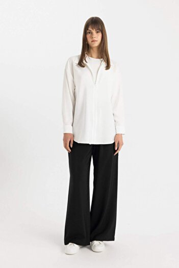 DeFacto Relaxed Fit Long Sleeve Tunic Shirt - C8855AX24SM