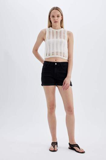 DeFacto Regular Fit Crew Neck Crochet Undershirt A7821Ax24Sm