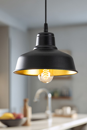 AmberLED Oscuro Siyah Sarkıt Aydınlatma Metal Sıvama, Ev, Ofis, Cafe, Restoran Avizeleri, E27 Duy
