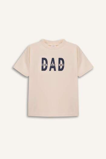 DeFacto Baby Boy Crew Neck Printed Short Sleeve T-Shirt C3997A524Sm