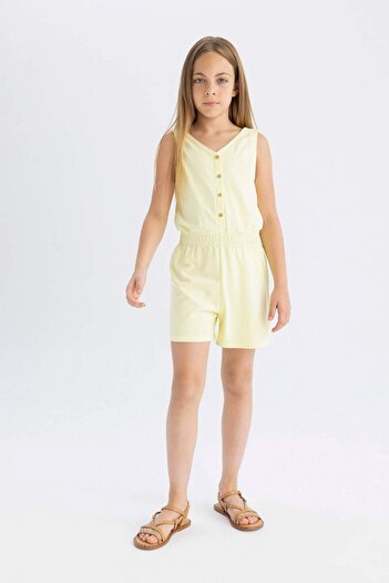 DeFacto Girl's Strap Short Jumpsuit C5429A824Sm