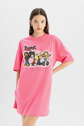 DeFacto Coool Bratz Penye Kısa Kollu Mini Tişört Elbise C3548AX24SM
