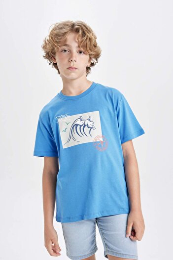 DeFacto Μπλουζάκι με κοντό μανίκι Boy's Crew Neck C4657A824HS
