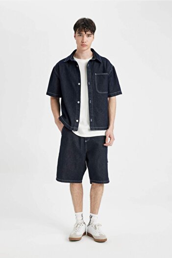 DeFacto Carpenter Fit Jean Bermuda Shorts C2196Ax24Sm