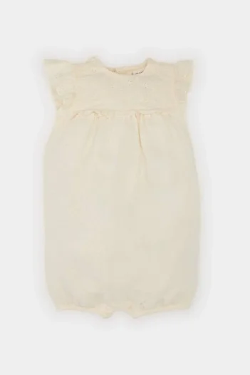 DeFacto Sleeveless Muslin Jumpsuit for Newborn Baby Girl - C5098a524sm