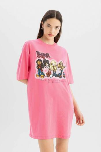 DeFacto Coool Bratz Penye Kısa Kollu Mini Tişört Elbise C3548AX24SM