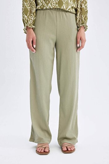 DeFacto Relax Fit Wrap Wide Leg Trousers Z8788AZ24SM