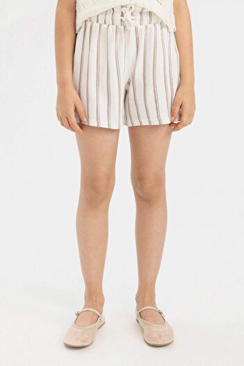 DeFacto Girl's Striped Paperbag Shorts C5714A824Sm