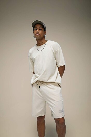 DeFacto Fit Oversize Fit Crew T-shirt με κοντό μανίκι με στάμπα A1624ax24sm