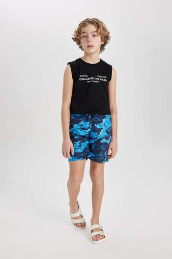DeFacto Boy's Crew Neck Printed Athlete B6161A824HS
