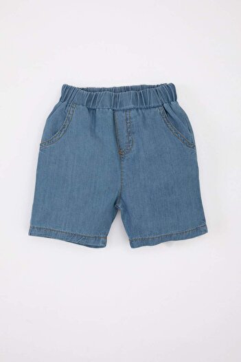 DeFacto Baby Boy 2 Piece Set Printed Short Sleeve T-Shirt Top Jean Shorts C5620A524Sm
