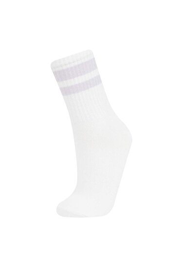 DeFacto Girl's Comfortable Elastic 3-Piece Cotton Long Socks C2918A8Ns