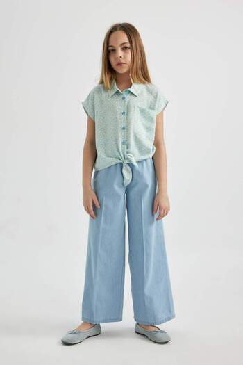 DeFacto Girl's Wide Leg Wide Leg Jeans B4951A824SM