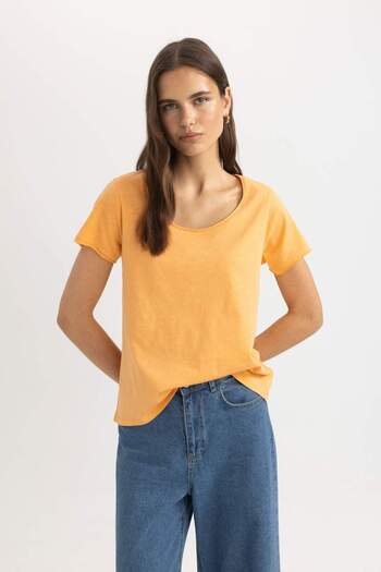 DeFacto Crew Neck Regular Fit Short Sleeve T-Shirt K1508az24sm