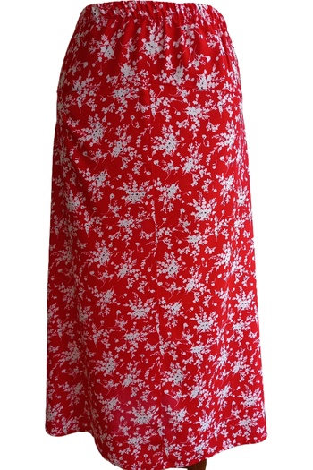 PARSGİYİM Women's Cotton Viscose Skirt with Elastic Waist