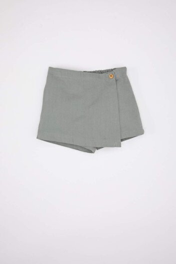 DeFacto Baby Girl 3 Piece Set Gabardine Blouse Shorts Skirt Socks B9621A524Sp