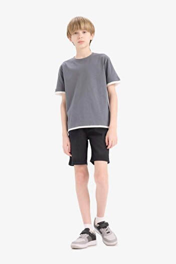DeFacto Boy's Crew Neck Short Sleeve T-Shirt B5928A824Sm