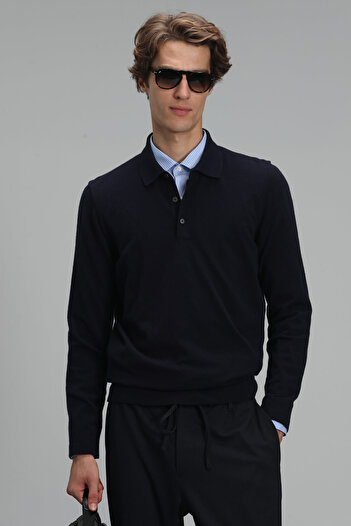 Lufian Terra Men's Navy Blue Sweater
