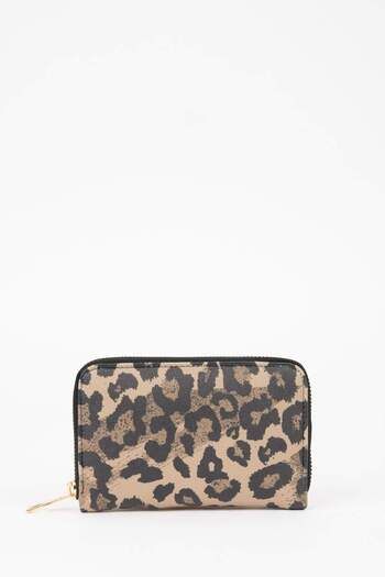DeFacto Women's Leopard Patterned Faux Leather Wallet C0885Axns