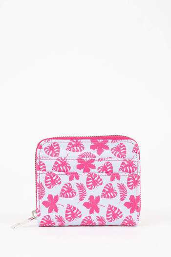 DeFacto Women's Leaf Patterned Faux Leather Wallet C0887Axns