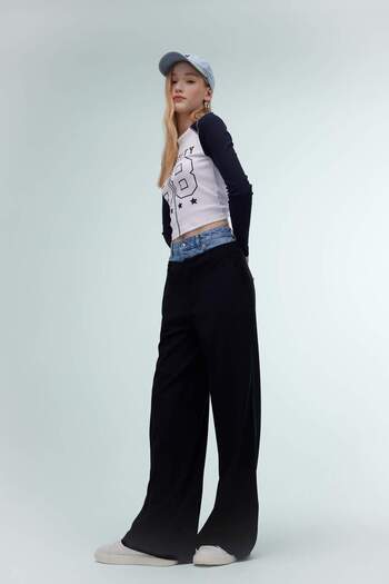 DeFacto Coool Wide Leg Wide Leg High Waist Palazzo Pants C2624Ax24Sp