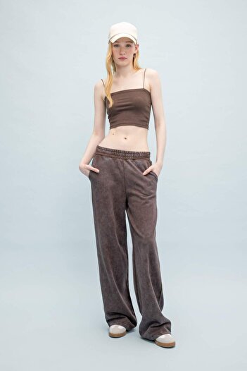 DeFacto Ribbed Camisole Washed Basic Tank Top - Pale Effect, B9297Ax24Sm