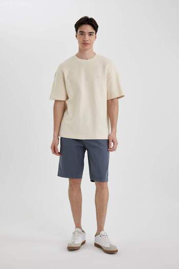 DeFacto Comfort Regular Fit Comfortable Fit Crew Neck Short Sleeve T-Shirt B9285Ax24Sp