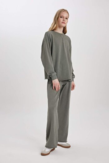 DeFacto Wide Leg Washed Faded Effect Sweatpants C2818Ax24Sp