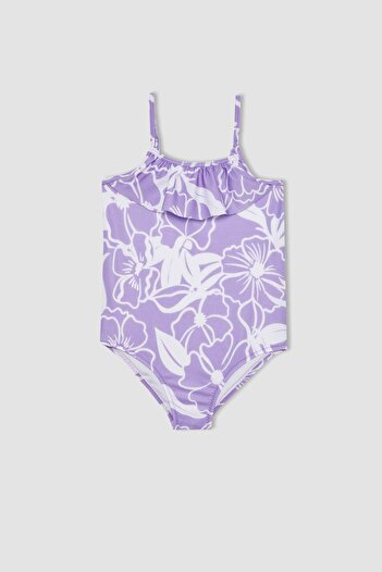 DeFacto Girl's Patterned Swimsuit C1232A824Sm