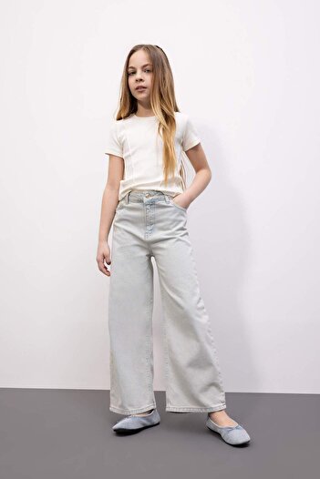 DeFacto Girls Wide Leg Wide Leg Jean Pants B9825A824Sm