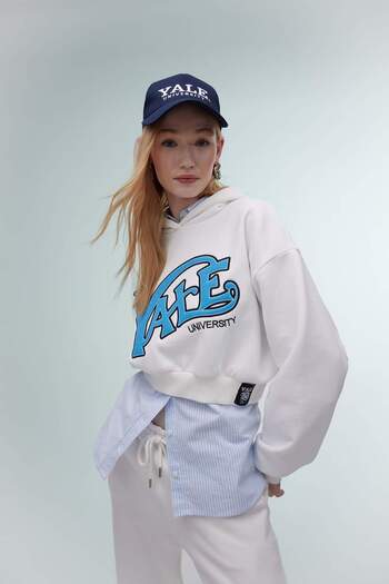 DeFacto Φούτερ με κουκούλα Coool Yale University Oversize με φαρδιά εφαρμογή C3092AX24SP