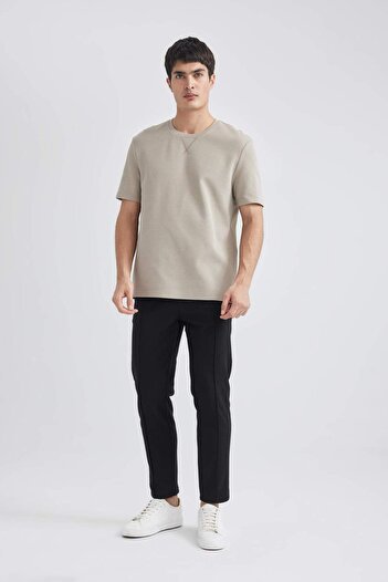 DeFacto Crop Pants Gyapjú megjelenésű egyenes szárú B1990AX23WN