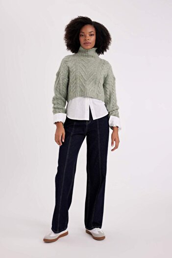 DeFacto Half Turtleneck Knitwear Sweater B5443Ax23Wn