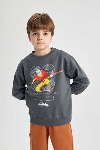 DeFacto Boy Avatar the Last Airbender Hooded Sweatshirt B2216A823Wn