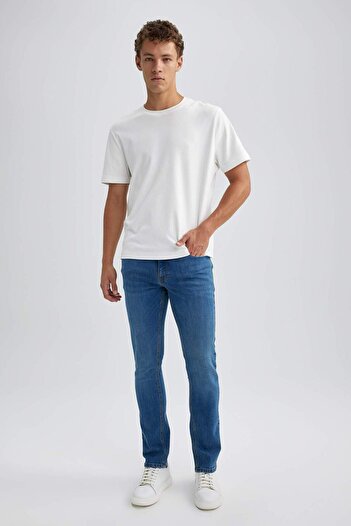 DeFacto Pedro Slim Fit Tight Fit Normal Waist Narrow Leg Jean Pants A6947Ax23Au