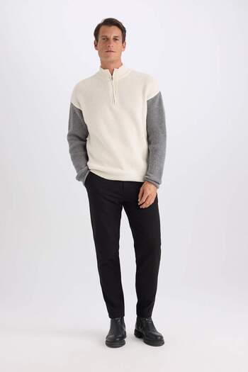 DeFacto Relaxed Cut Turtleneck Sweater - Y0623az23au