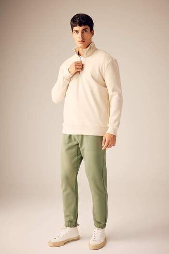 DeFacto Comfort Regular Fit Άνετη εφαρμογή με φερμουάρ Σταντ γιακά Basic μασίφ φούτερ X7405AZ23AU