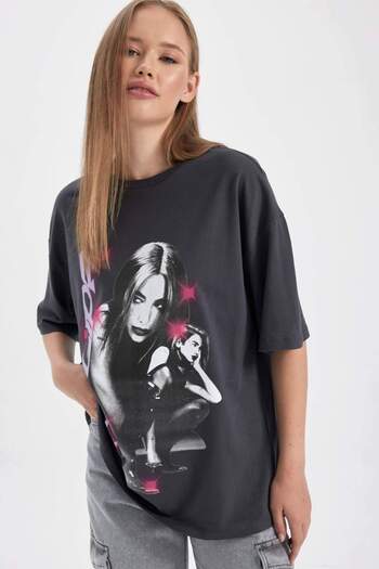 DeFacto Coool Dua Lipa Oversize Fit Kurzarm T-Shirt B2970ax23hs