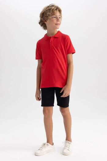 DeFacto Jungen-Piqué-Kurzarm-Basic-Polo-T-Shirt B0668A8NS