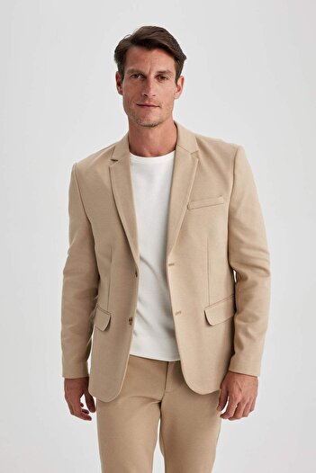 DeFacto Modern Fit Ceket Yaka Düğmeli Blazer Ceket B0122AX23AU