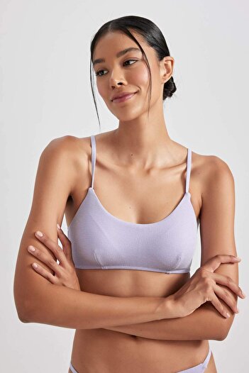 DeFacto Fall in Love Regular Fit Simli Kumaş Bikini Üstü B0382AX23HS